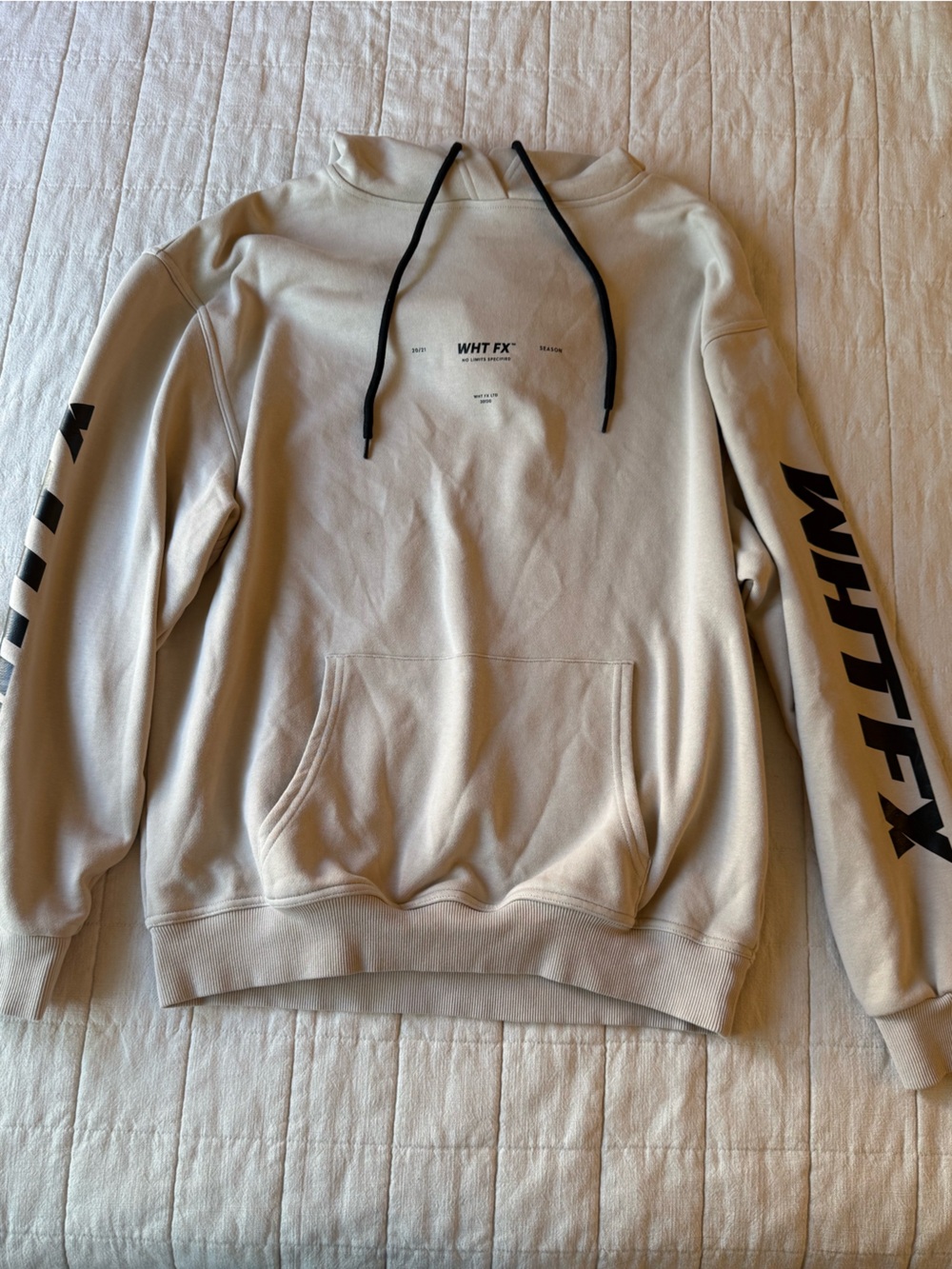 White Fox hoodie beige / cream